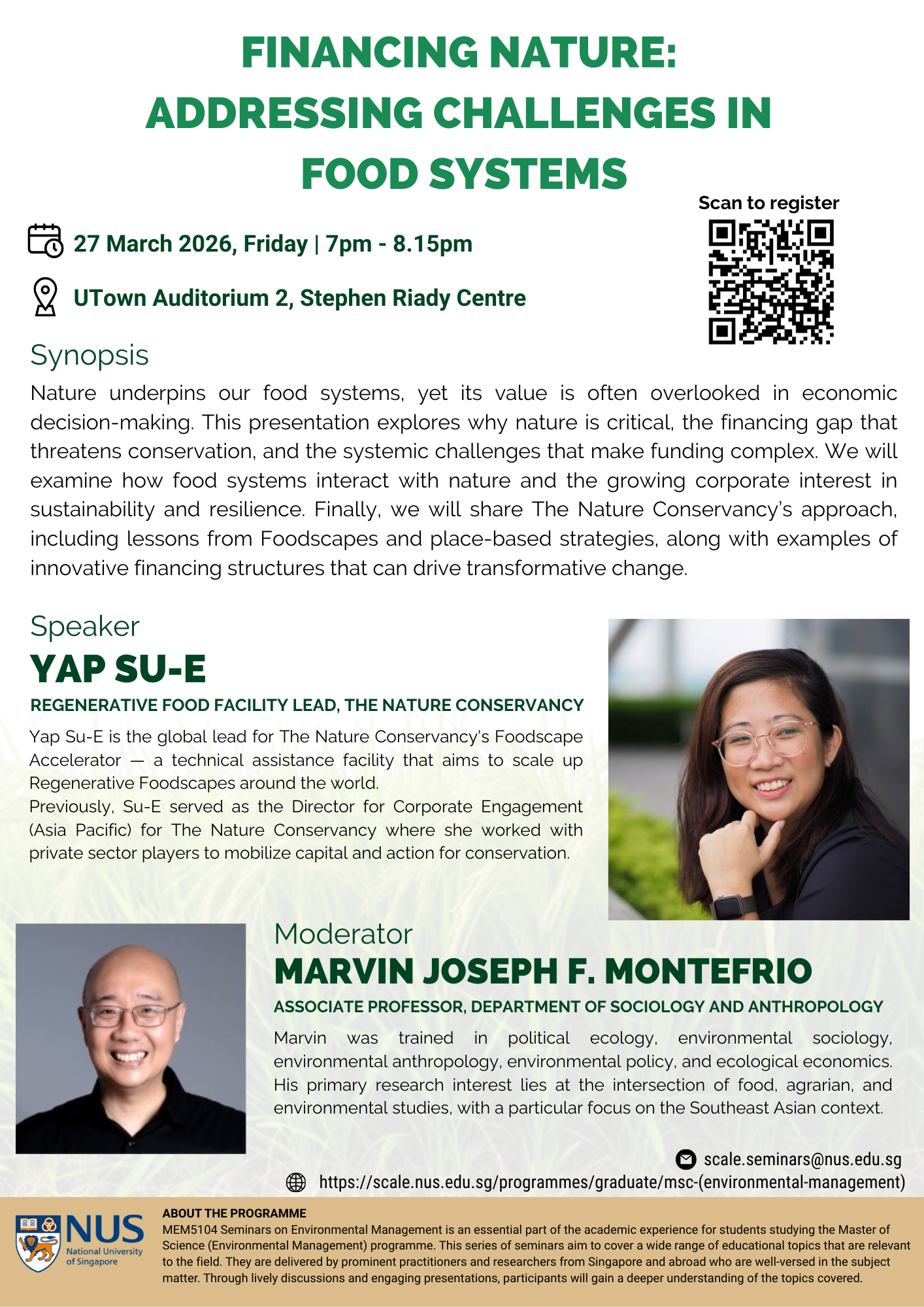 27 March 2026 Seminar